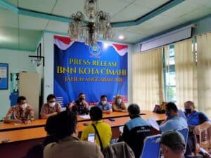 Kepala BNN Kota Cimahi pimpin kegiatan press release capaian Tahun Anggaran 2021