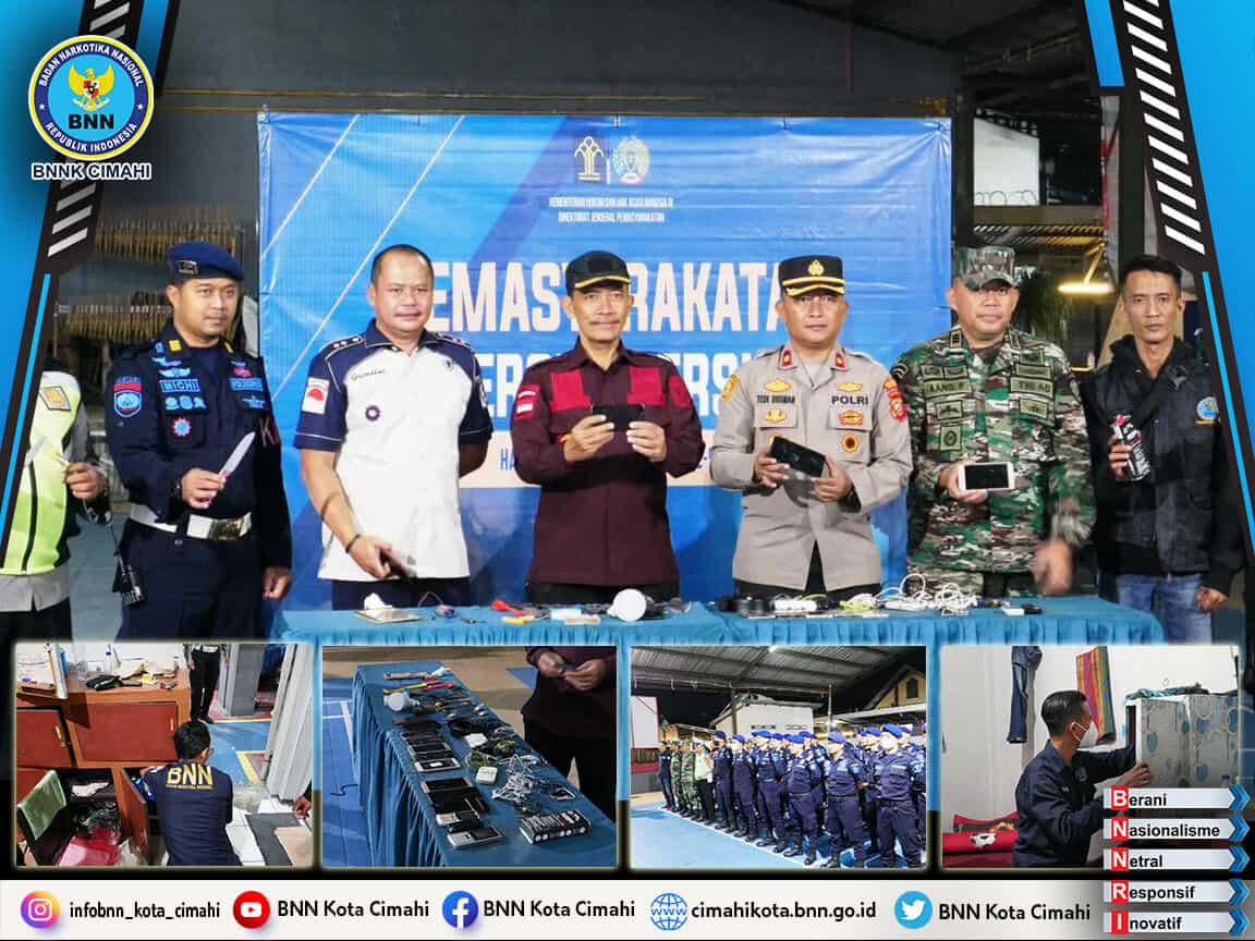 BNN KOTA CIMAHI DIUNDANG LAKSANAKAN RAZIA GABUNGAN DI LAPAS NARKOTIKA KELAS II A BANDUNG Konsep Otomatis