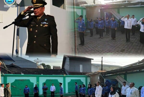 “Bersama Majukan Indonesia” BNN Cimahi Gelar Upacara Peringatan HSP Ke-95