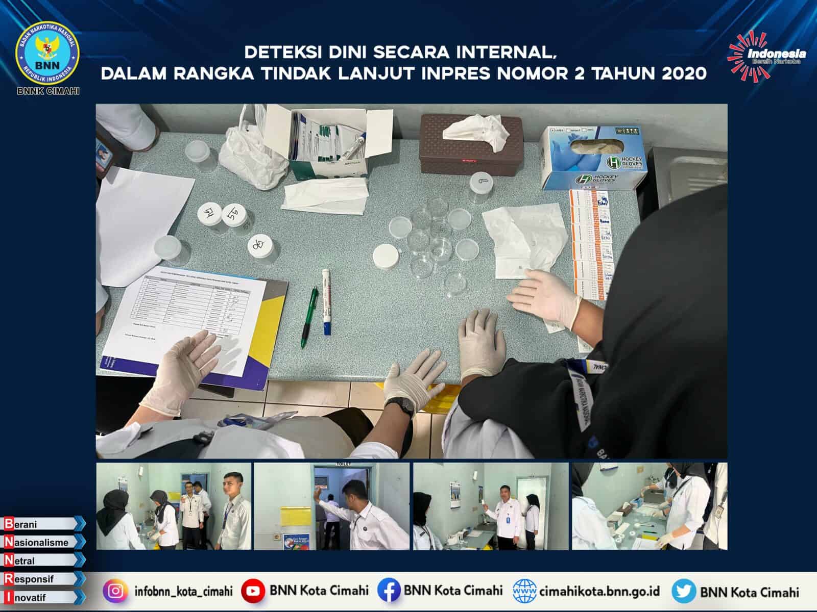 BNN Cimahi Laksanakan Deteksi Dini Secara Internal, dalam rangka Tindak Lanjut Inpres Nomor 2 Tahun 2020 BNN Cimahi Laksanakan Deteksi Dini Secara Internal, dalam rangka Tindak Lanjut Inpres Nomor 2 Tahun 2020