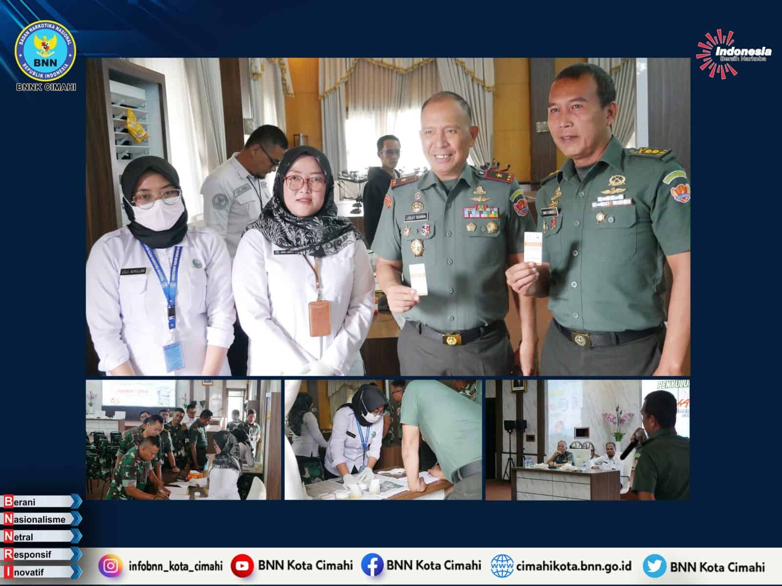 SINERGI DAN KOLABORASI ANTARA BNN KOTA CIMAHI DAN PUSSEN ARMED TNI AD, GELAR PENYULUHAN DAN DETEKSI DINI SINERGI DAN KOLABORASI ANTARA BNN KOTA CIMAHI DAN PUSSEN ARMED TNI AD, GELAR PENYULUHAN DAN DETEKSI DINI