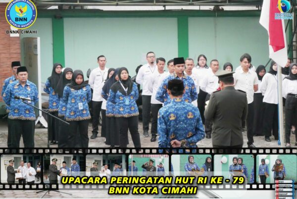 BNN KOTA CIMAHI GELAR UPACARA HUT RI KE-79 BNN KOTA CIMAHI GELAR UPACARA HUT RI KE-79