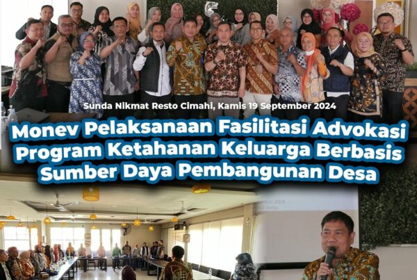 BNN Kota Cimahi Gelar Kegiatan Monitoring Dan Evaluasi Pelaksanaan Advoasi Program Ketahanan Keluarga Anti Narkoba Berbasis Sumber Daya Pembangunan Desa