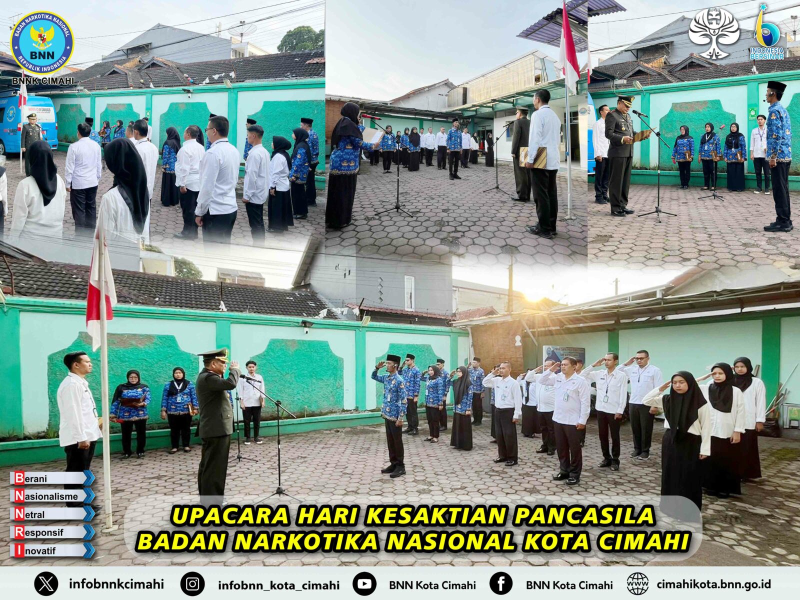 MEMPERINGATI HARI KESAKTIAN PANCASILA, BNNK CIMAHI GELAR UPACARA MEMPERINGATI HARI KESAKTIAN PANCASILA, BNNK CIMAHI GELAR UPACARA