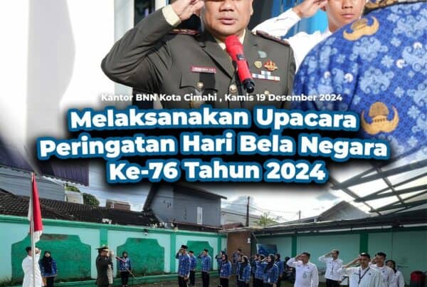 BNN KOTA CIMAHI GELA UPACARA HARI BELA NEGARA KE 76