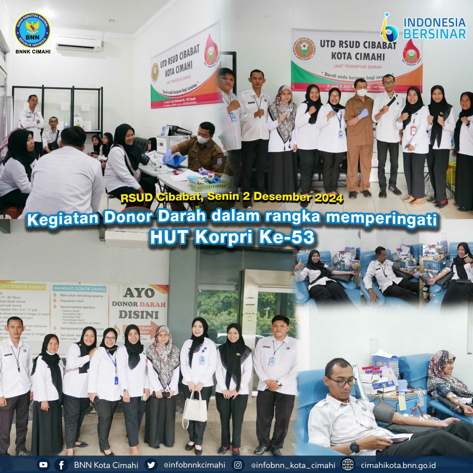 BNN KOTA CIMAHI LAKSAKAN KEGIATAN DONOR DARAH BNN KOTA CIMAHI LAKSAKAN KEGIATAN DONOR DARAH